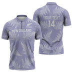 New Zealand Silver Fern Rugby Custom Zipper Polo Shirt Go Aotearoa Champions Purple Version - Aussie Hoodie