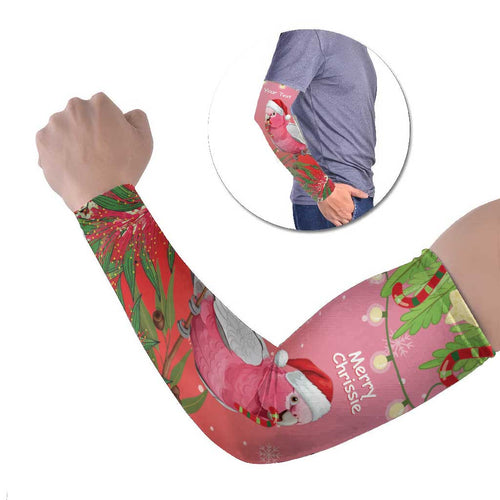 Galah Australia Christmas Arm Sleeves Merry Chrissie Bottlebrushes - Aussie Hoodie