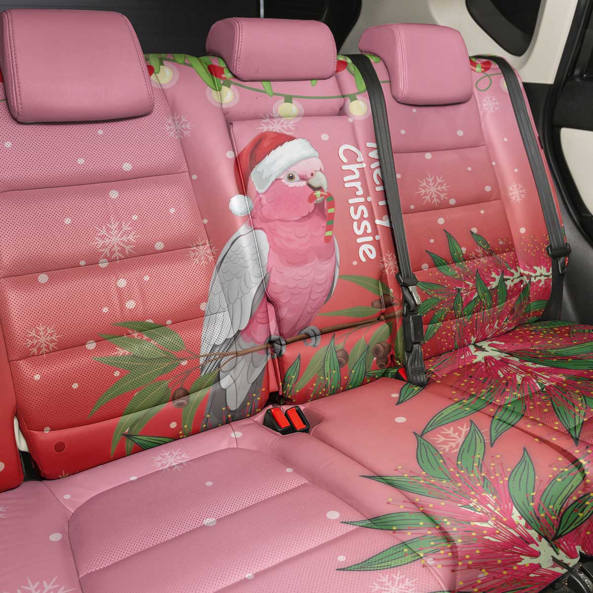 Galah Australia Christmas Back Car Seat Cover Merry Chrissie Bottlebrushes - Aussie Hoodie