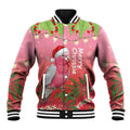 Personalised Galah Australia Christmas Baseball Jacket Merry Chrissie Bottlebrushes - Aussie Hoodie