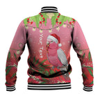 Personalised Galah Australia Christmas Baseball Jacket Merry Chrissie Bottlebrushes - Aussie Hoodie