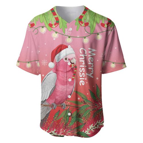 Personalised Galah Australia Christmas Baseball Jersey Merry Chrissie Bottlebrushes - Aussie Hoodie