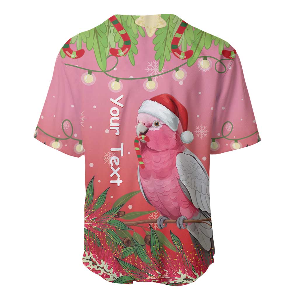 Personalised Galah Australia Christmas Baseball Jersey Merry Chrissie Bottlebrushes - Aussie Hoodie