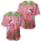 Personalised Galah Australia Christmas Baseball Jersey Merry Chrissie Bottlebrushes - Aussie Hoodie