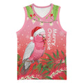 Personalised Galah Australia Christmas Basketball Jersey Merry Chrissie Bottlebrushes - Aussie Hoodie
