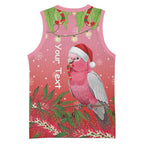 Personalised Galah Australia Christmas Basketball Jersey Merry Chrissie Bottlebrushes - Aussie Hoodie