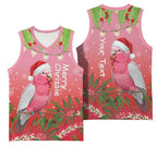 Personalised Galah Australia Christmas Basketball Jersey Merry Chrissie Bottlebrushes - Aussie Hoodie