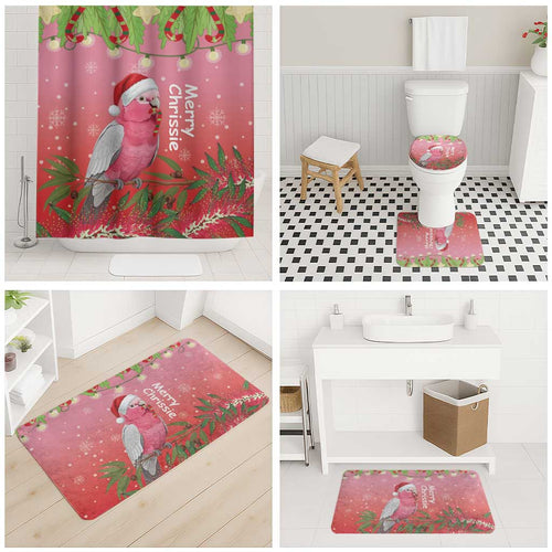 Galah Australia Christmas Bathroom Set Merry Chrissie Bottlebrushes - Aussie Hoodie
