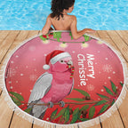 Galah Australia Christmas Beach Blanket Merry Chrissie Bottlebrushes - Aussie Hoodie