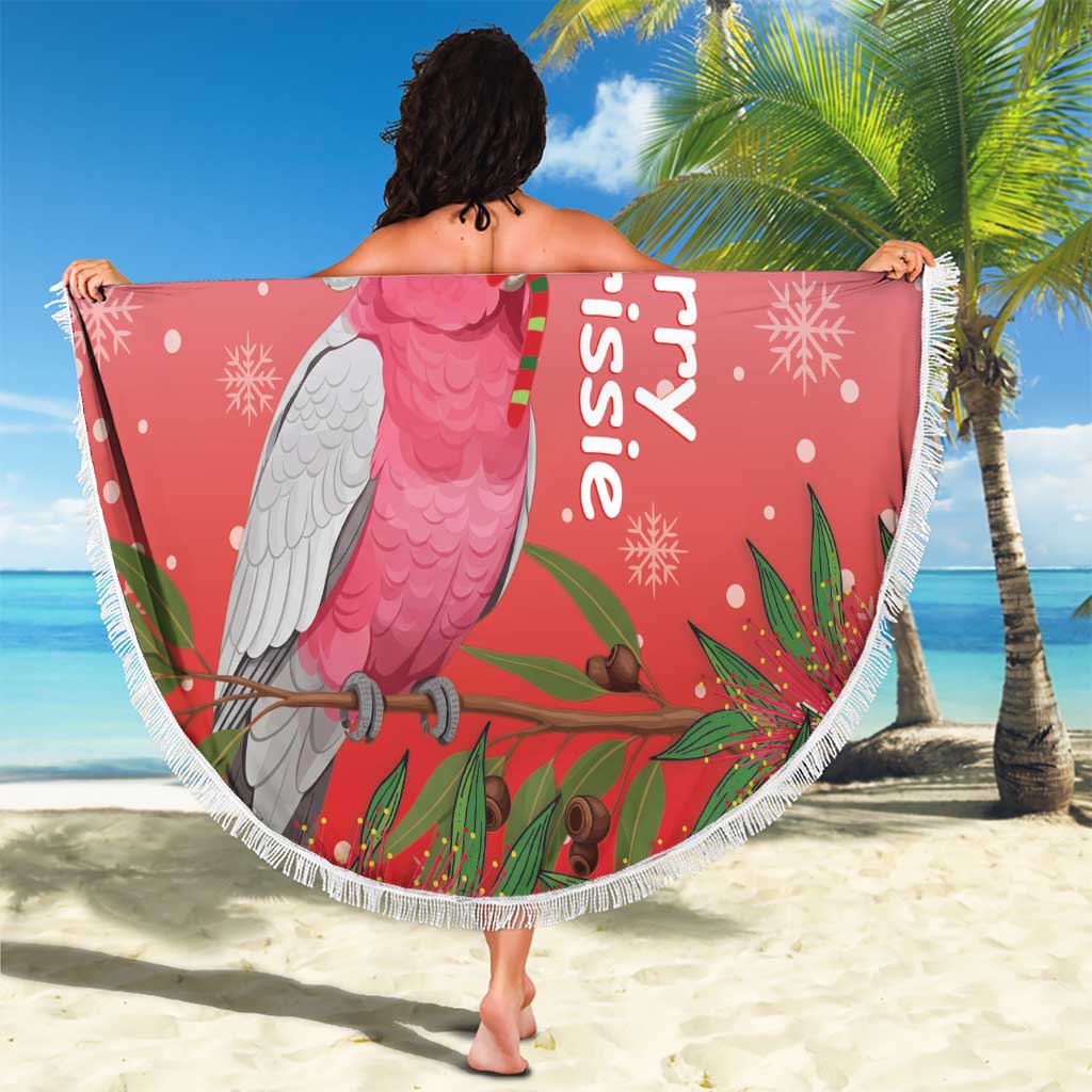 Galah Australia Christmas Beach Blanket Merry Chrissie Bottlebrushes - Aussie Hoodie
