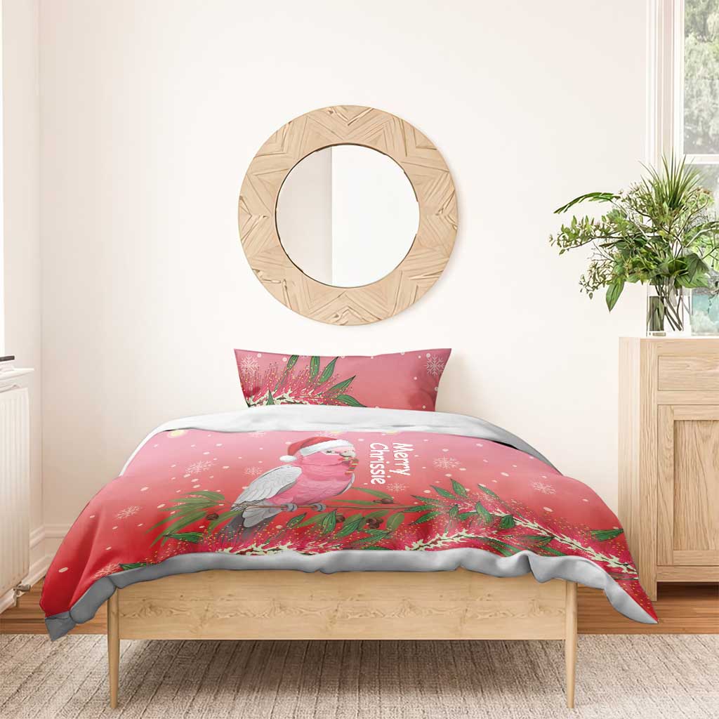 Galah Australia Christmas Bedding Set Merry Chrissie Bottlebrushes - Aussie Hoodie