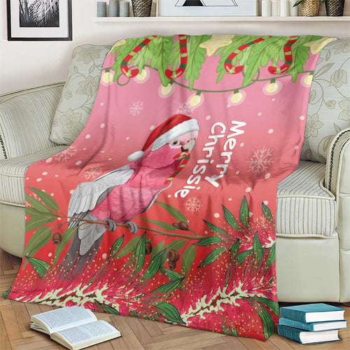 Galah Australia Christmas Blanket Merry Chrissie Bottlebrushes - Aussie Hoodie