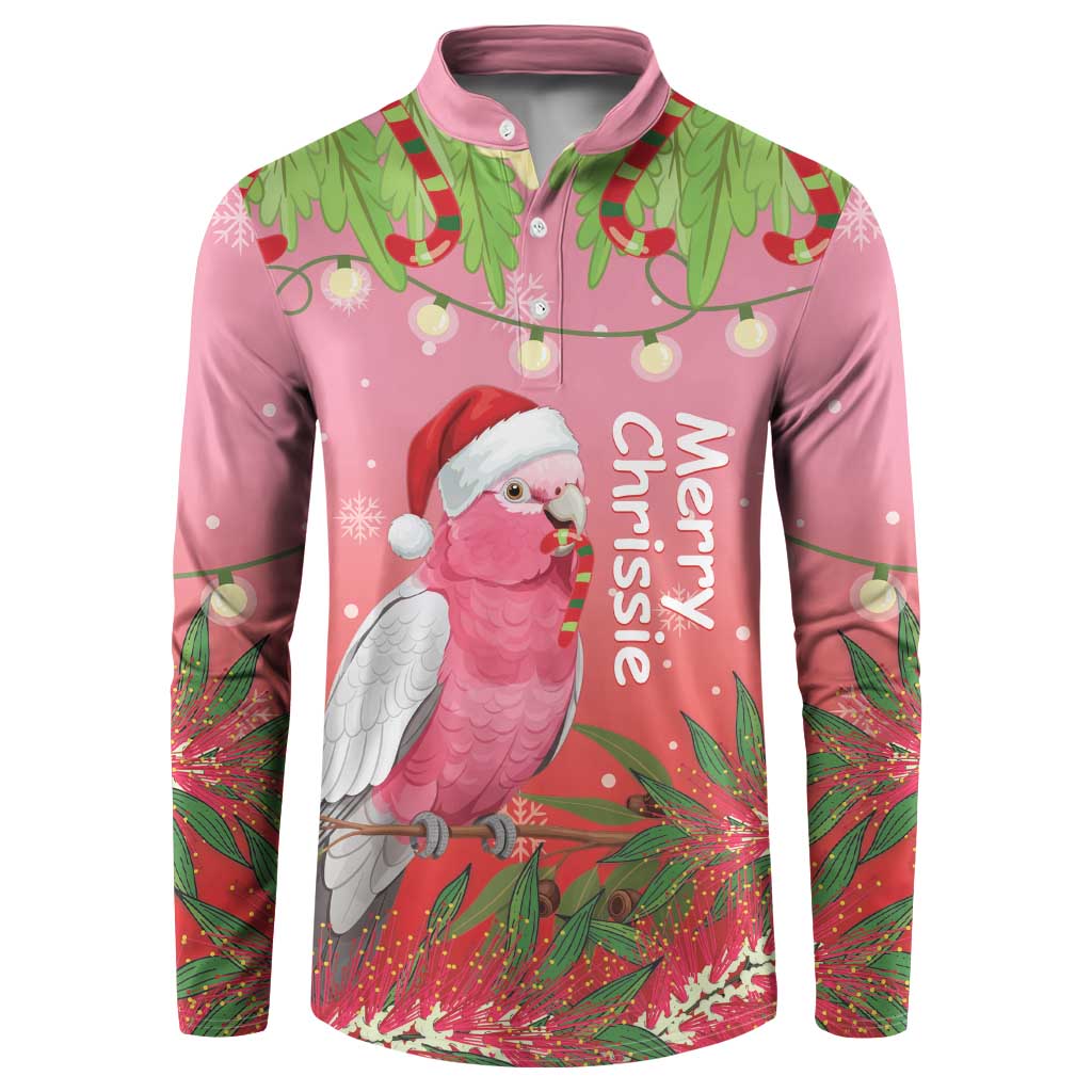 Personalised Galah Australia Christmas Button Sweatshirt Merry Chrissie Bottlebrushes - Aussie Hoodie