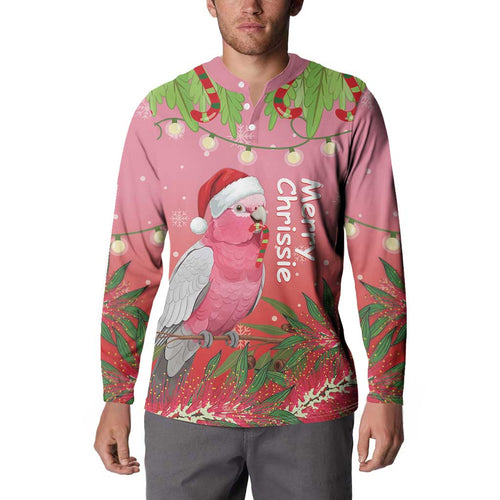 Personalised Galah Australia Christmas Button Sweatshirt Merry Chrissie Bottlebrushes - Aussie Hoodie