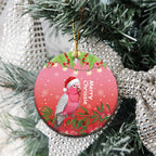 Galah Australia Christmas Ceramic Ornament Merry Chrissie Bottlebrushes - Aussie Hoodie
