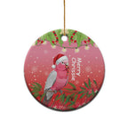 Galah Australia Christmas Ceramic Ornament Merry Chrissie Bottlebrushes - Aussie Hoodie