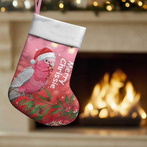 Galah Australia Christmas Stocking Merry Chrissie Bottlebrushes - Aussie Hoodie