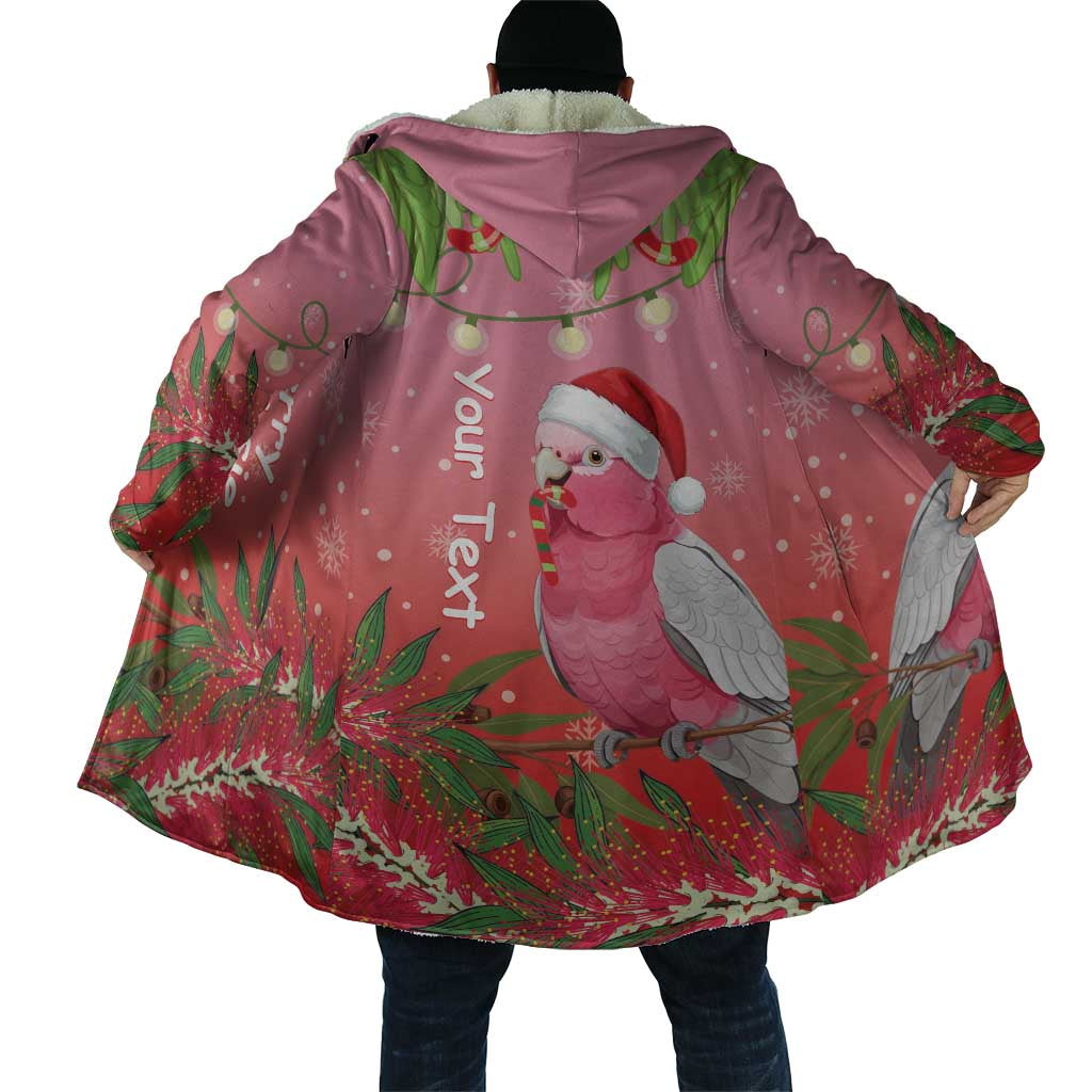 Personalised Galah Australia Christmas Cloak Merry Chrissie Bottlebrushes - Aussie Hoodie