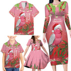 Personalised Galah Australia Christmas Family Matching Long Sleeve Bodycon Dress and Hawaiian Shirt Merry Chrissie Bottlebrushes - Aussie Hoodie