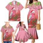Personalised Galah Australia Christmas Family Matching Mermaid Dress and Hawaiian Shirt Merry Chrissie Bottlebrushes - Aussie Hoodie