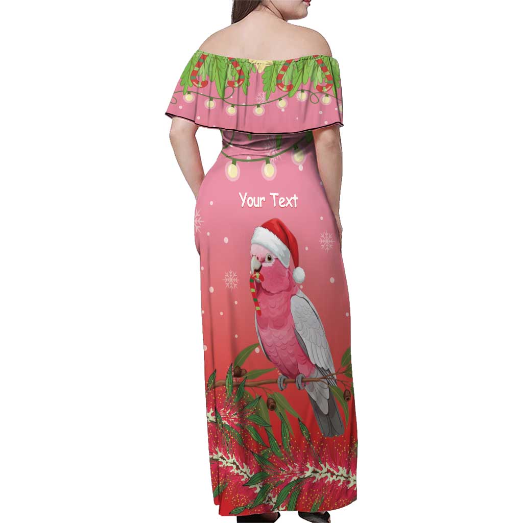 Personalised Galah Australia Christmas Family Matching Off Shoulder Maxi Dress and Hawaiian Shirt Merry Chrissie Bottlebrushes - Aussie Hoodie