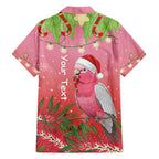 Personalised Galah Australia Christmas Family Matching Off Shoulder Short Dress and Hawaiian Shirt Merry Chrissie Bottlebrushes - Aussie Hoodie