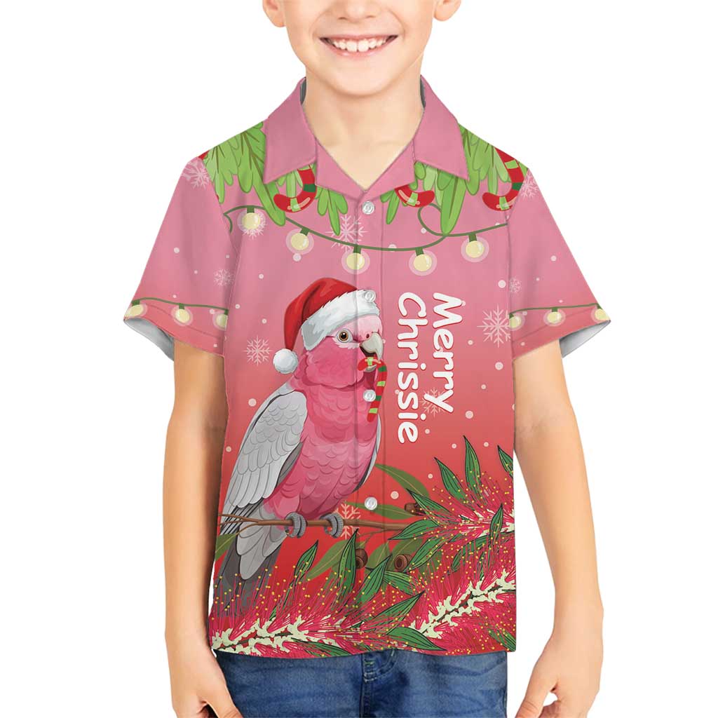 Personalised Galah Australia Christmas Family Matching Off Shoulder Short Dress and Hawaiian Shirt Merry Chrissie Bottlebrushes - Aussie Hoodie