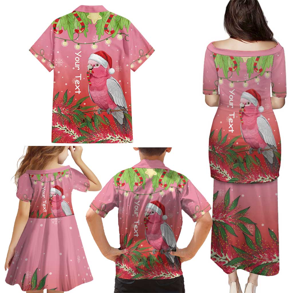 Personalised Galah Australia Christmas Family Matching Puletasi and Hawaiian Shirt Merry Chrissie Bottlebrushes - Aussie Hoodie