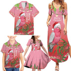Personalised Galah Australia Christmas Family Matching Summer Maxi Dress and Hawaiian Shirt Merry Chrissie Bottlebrushes - Aussie Hoodie