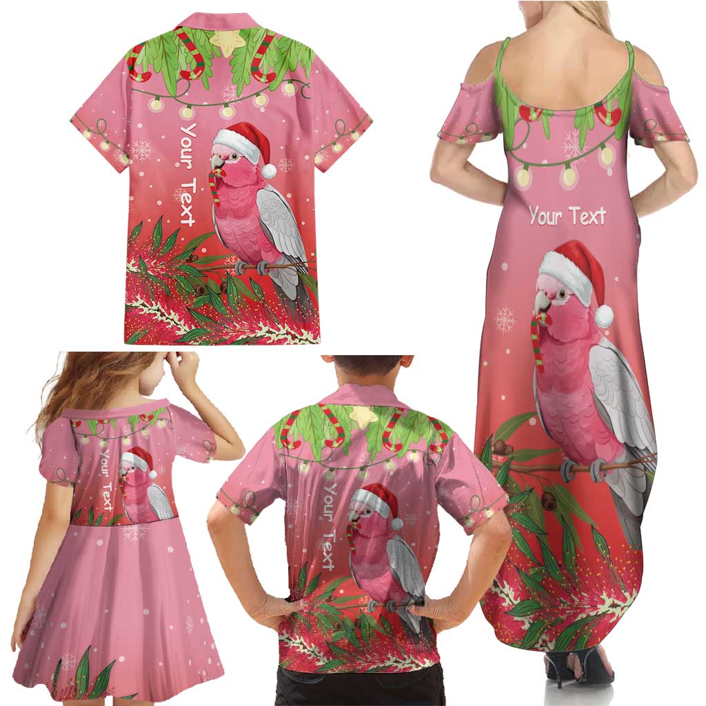 Personalised Galah Australia Christmas Family Matching Summer Maxi Dress and Hawaiian Shirt Merry Chrissie Bottlebrushes - Aussie Hoodie