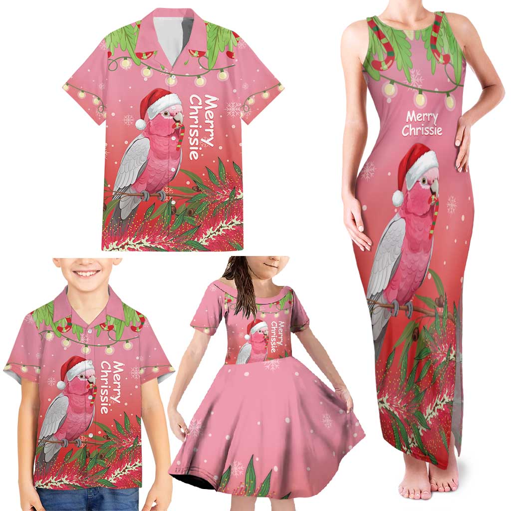 Personalised Galah Australia Christmas Family Matching Tank Maxi Dress and Hawaiian Shirt Merry Chrissie Bottlebrushes - Aussie Hoodie