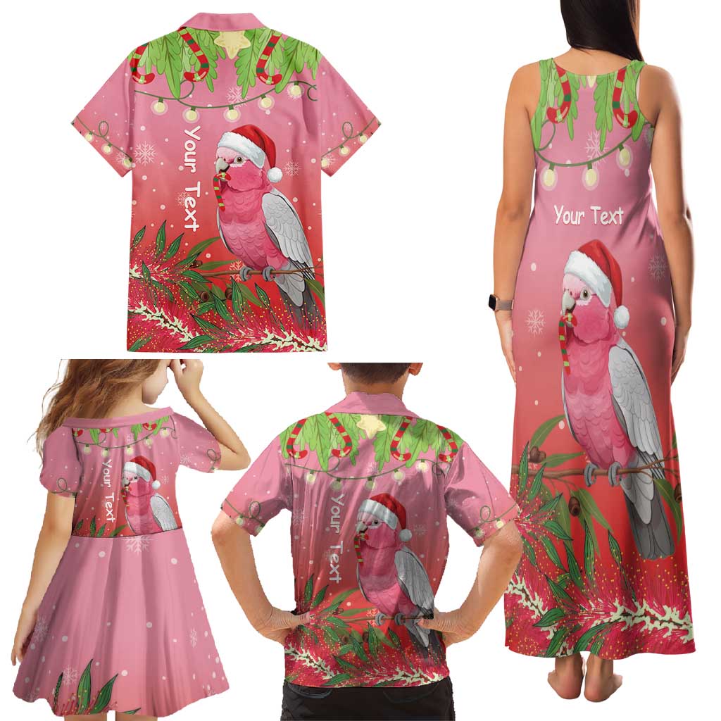 Personalised Galah Australia Christmas Family Matching Tank Maxi Dress and Hawaiian Shirt Merry Chrissie Bottlebrushes - Aussie Hoodie