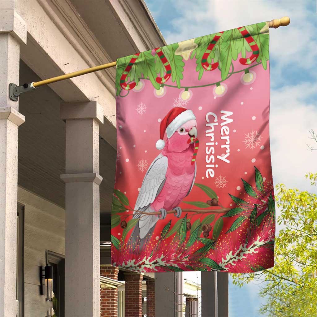 Galah Australia Christmas Garden Flag Merry Chrissie Bottlebrushes - Aussie Hoodie