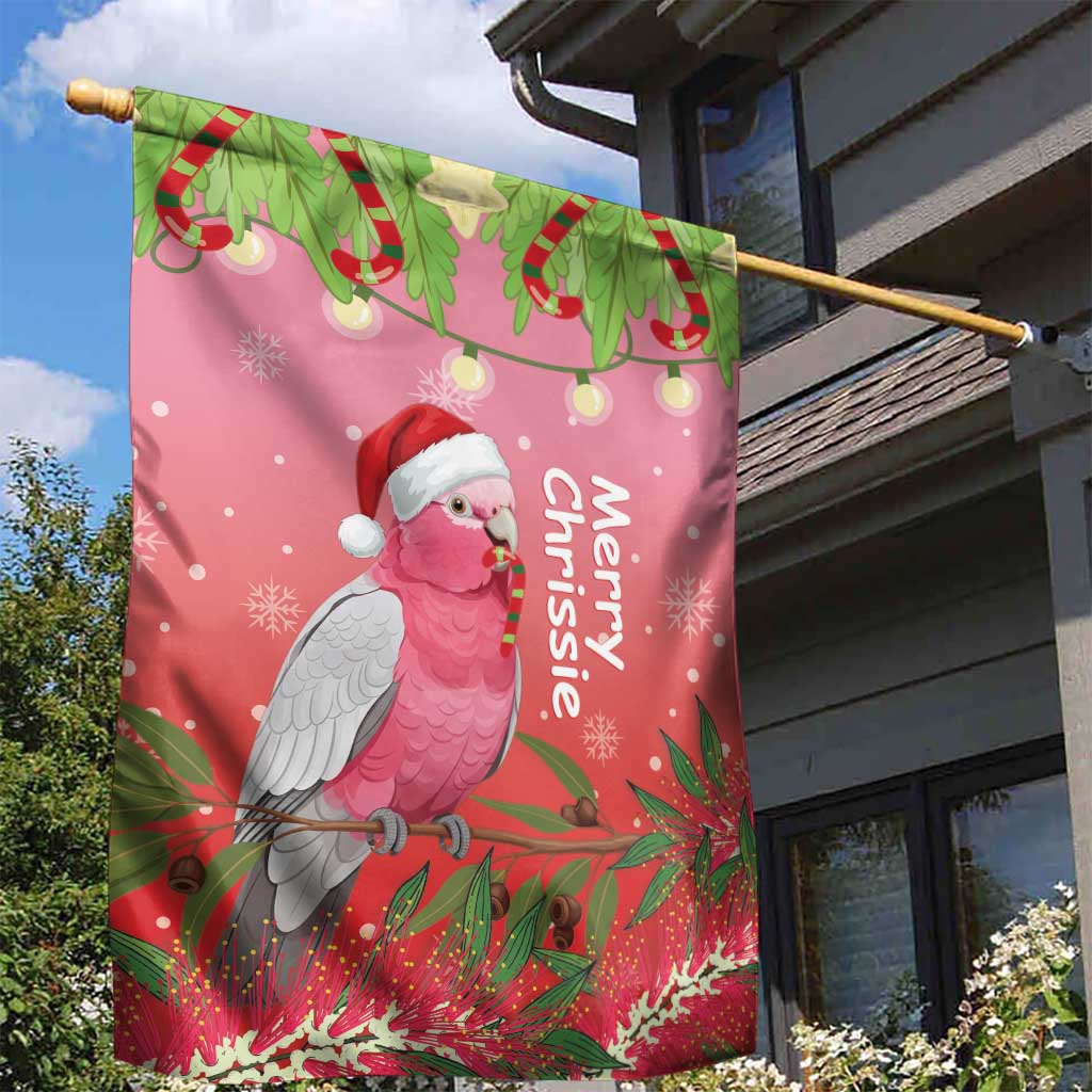 Galah Australia Christmas Garden Flag Merry Chrissie Bottlebrushes - Aussie Hoodie