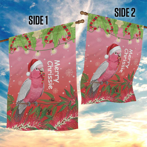 Galah Australia Christmas Garden Flag Merry Chrissie Bottlebrushes - Aussie Hoodie