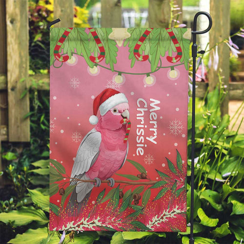 Galah Australia Christmas Garden Flag Merry Chrissie Bottlebrushes - Aussie Hoodie