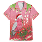 Personalised Galah Australia Christmas Hawaiian Shirt Merry Chrissie Bottlebrushes - Aussie Hoodie