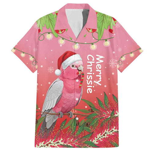 Personalised Galah Australia Christmas Hawaiian Shirt Merry Chrissie Bottlebrushes - Aussie Hoodie