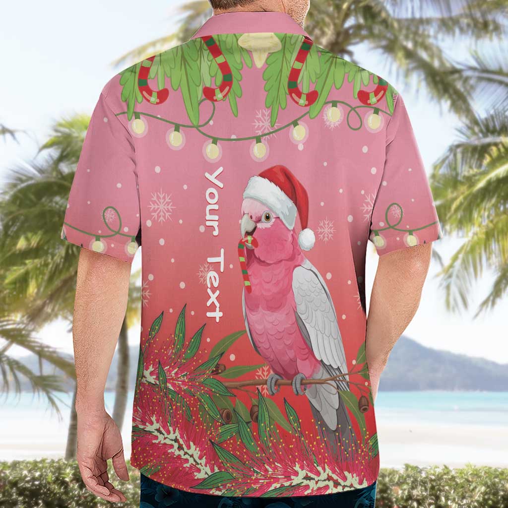 Personalised Galah Australia Christmas Hawaiian Shirt Merry Chrissie Bottlebrushes - Aussie Hoodie