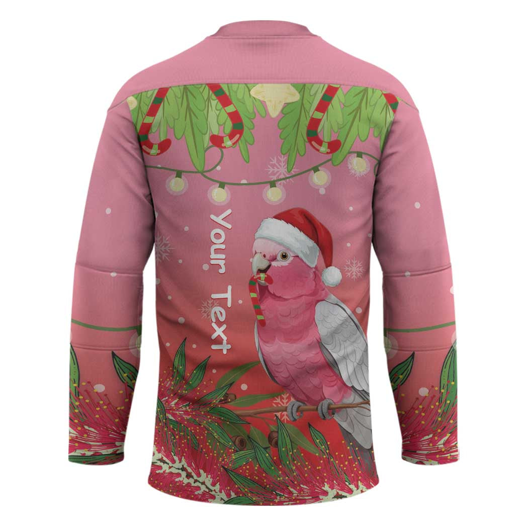 Personalised Galah Australia Christmas Hockey Jersey Merry Chrissie Bottlebrushes - Aussie Hoodie