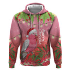 Personalised Galah Australia Christmas Hoodie Merry Chrissie Bottlebrushes - Aussie Hoodie