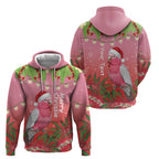 Personalised Galah Australia Christmas Hoodie Merry Chrissie Bottlebrushes - Aussie Hoodie