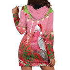 Personalised Galah Australia Christmas Hoodie Dress Merry Chrissie Bottlebrushes - Aussie Hoodie