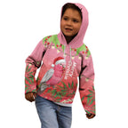 Personalised Galah Australia Christmas Kid Hoodie Merry Chrissie Bottlebrushes - Aussie Hoodie