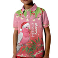 Personalised Galah Australia Christmas Kid Polo Shirt Merry Chrissie Bottlebrushes - Aussie Hoodie