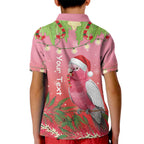 Personalised Galah Australia Christmas Kid Polo Shirt Merry Chrissie Bottlebrushes - Aussie Hoodie