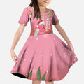 Personalised Galah Australia Christmas Kid Short Sleeve Dress Merry Chrissie Bottlebrushes - Aussie Hoodie