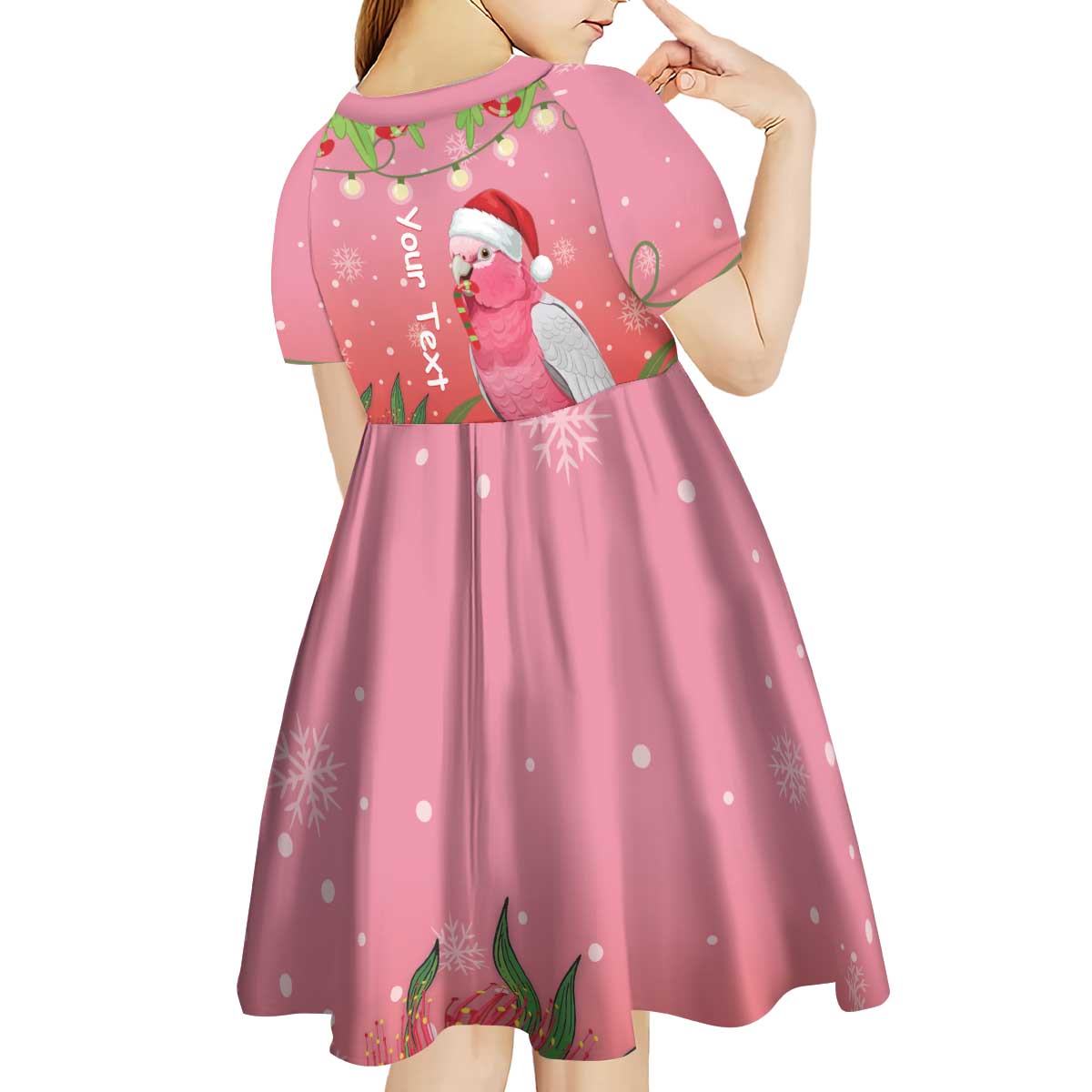 Personalised Galah Australia Christmas Kid Short Sleeve Dress Merry Chrissie Bottlebrushes - Aussie Hoodie