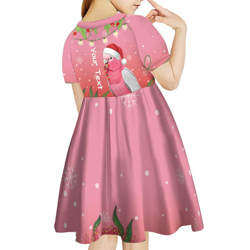 Personalised Galah Australia Christmas Kid Short Sleeve Dress Merry Chrissie Bottlebrushes - Aussie Hoodie