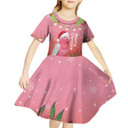 Personalised Galah Australia Christmas Kid Short Sleeve Dress Merry Chrissie Bottlebrushes - Aussie Hoodie